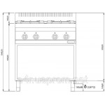 Газовая плита с 4колонками (13,2 кВт) без фундамента