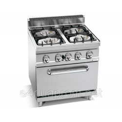 Газовая плита с 4 колонками (21,5 кВт) +газ. дух (4 кВт) с теплоиз.