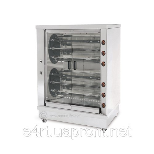 Газовый гриль для приготовления курицы с 16 шампура для 96 кур