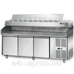 Холодильный стол для пиццы 2,0 м x 0,8 м - с 3 дверьми (POS + 800 AGSE )