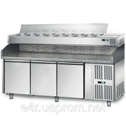 Холодильный стол для пиццы 2,0 м x 0,8 м - с 3 дверьми (POS + 800 AGSE )