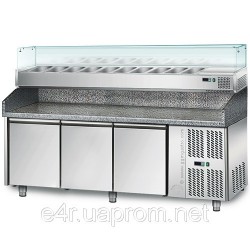 Холодильный стол для пиццы 2,0 м x 0,8 м с 3 дверьми (POS + 800 AGS)