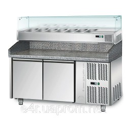 Холодильный стол для пиццы 1,5 м x 0,8 м - с 2 дверьми (POS + 800 AGS)